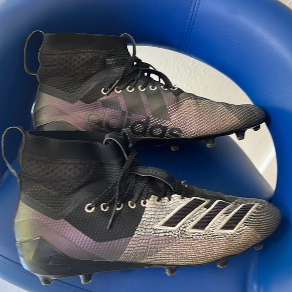 adidas Shoes Adidas Adizero Football Cleats Hi Top Black Purple 25 Poshmark
